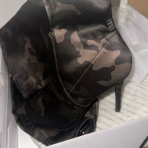 Sexy thigh high camouflage boots